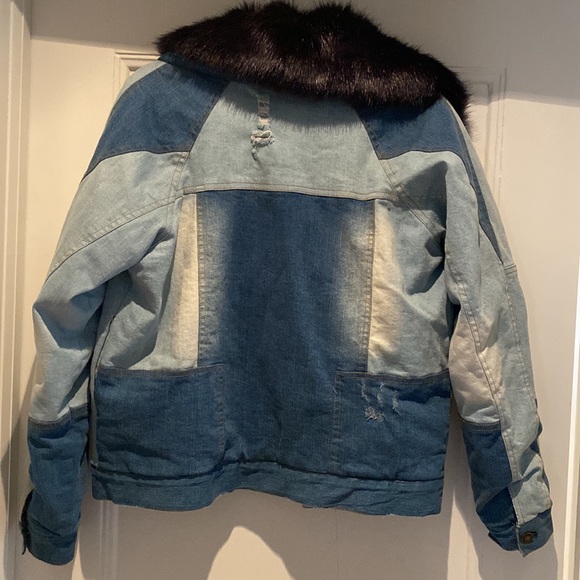 Fate Denim Jacket with Faux Fur - Picture 2 of 3